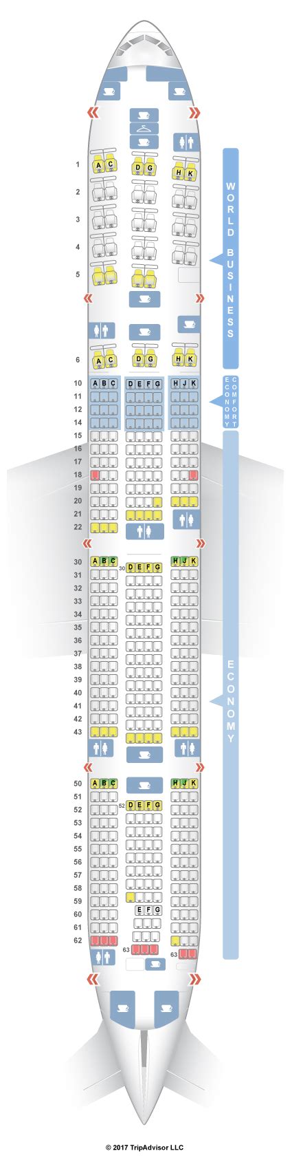 boeing 777 300 seat map klm|Seat Map KLM Boeing B777 300ER .